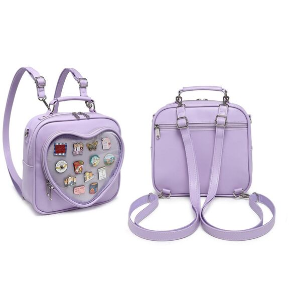 Modern Dopamine Color Ita Satchel Multi Purpose Backpack Crossbody Satchel Hea - Picture 5 of 9